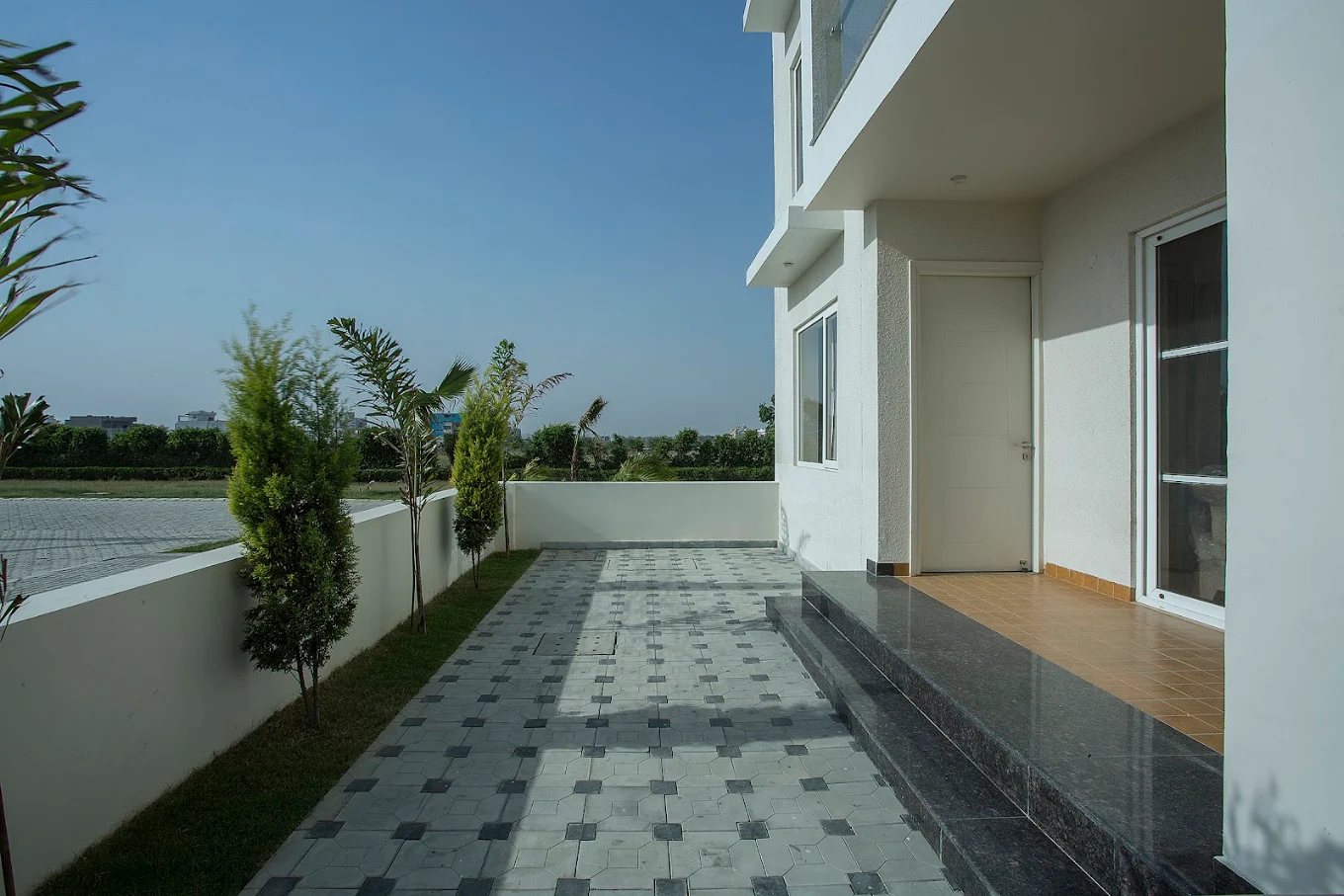 Private front court at Gold Floors, Sector 33, Karnal.